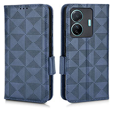 Leather Case Stands Flip Cover Holder C02X for Vivo T1 5G Blue