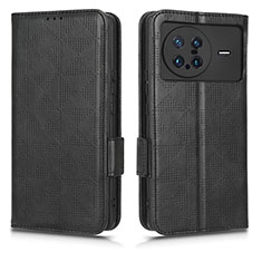 Leather Case Stands Flip Cover Holder C02X for Vivo X Note Black