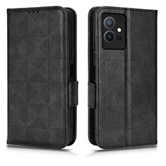 Leather Case Stands Flip Cover Holder C02X for Vivo Y75 5G Black