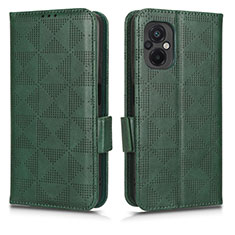 Leather Case Stands Flip Cover Holder C02X for Xiaomi Poco M5 4G Green