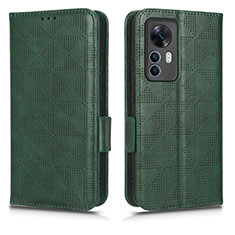 Leather Case Stands Flip Cover Holder C02X for Xiaomi Redmi K50 Ultra 5G Green