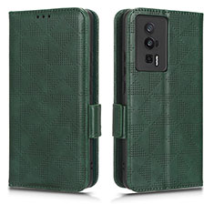 Leather Case Stands Flip Cover Holder C02X for Xiaomi Redmi K60 Pro 5G Green