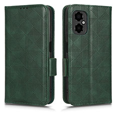 Leather Case Stands Flip Cover Holder C02X for Xiaomi Redmi Note 11R 5G Green