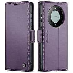 Leather Case Stands Flip Cover Holder C03S for Huawei Mate 60 Purple