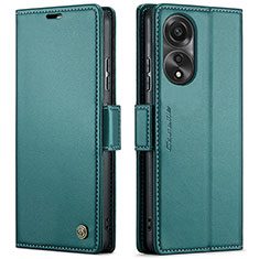 Leather Case Stands Flip Cover Holder C03S for Oppo A78 4G Green