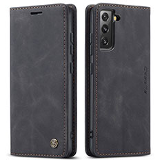 Leather Case Stands Flip Cover Holder C03S for Samsung Galaxy S24 5G Black