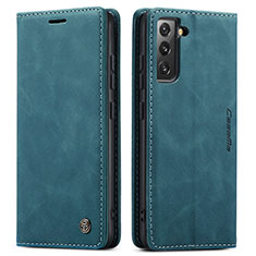 Leather Case Stands Flip Cover Holder C03S for Samsung Galaxy S24 5G Blue