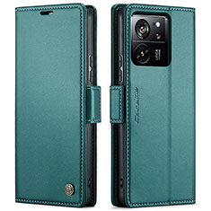 Leather Case Stands Flip Cover Holder C03S for Xiaomi Mi 13T Pro 5G Green