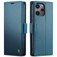 Leather Case Stands Flip Cover Holder C03S for Xiaomi Redmi Note 12R 5G Blue