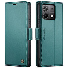 Leather Case Stands Flip Cover Holder C03S for Xiaomi Redmi Note 13 5G Green