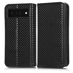 Leather Case Stands Flip Cover Holder C03X for Google Pixel 6 Pro 5G Black