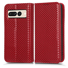 Leather Case Stands Flip Cover Holder C03X for Google Pixel 7 Pro 5G Red