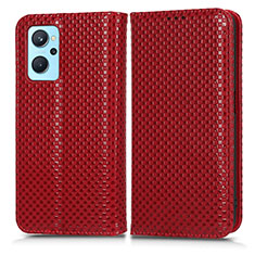 Leather Case Stands Flip Cover Holder C03X for Oppo K10 4G Red