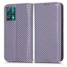 Leather Case Stands Flip Cover Holder C03X for Realme 9 5G Purple