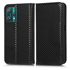 Leather Case Stands Flip Cover Holder C03X for Realme 9 Pro 5G Black