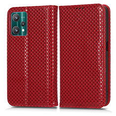 Leather Case Stands Flip Cover Holder C03X for Realme 9 Pro 5G Red