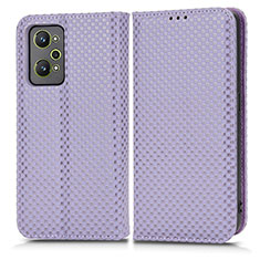 Leather Case Stands Flip Cover Holder C03X for Realme GT2 5G Purple