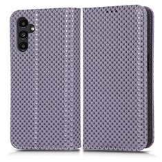 Leather Case Stands Flip Cover Holder C03X for Samsung Galaxy A04s Purple