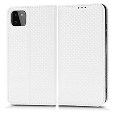 Leather Case Stands Flip Cover Holder C03X for Samsung Galaxy A22 5G White