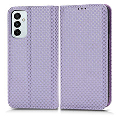 Leather Case Stands Flip Cover Holder C03X for Samsung Galaxy F23 5G Purple