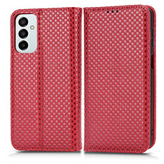 Leather Case Stands Flip Cover Holder C03X for Samsung Galaxy F23 5G Red