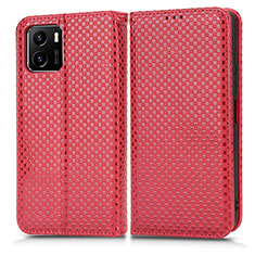 Leather Case Stands Flip Cover Holder C03X for Vivo iQOO U5x Red