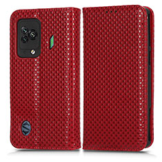 Leather Case Stands Flip Cover Holder C03X for Xiaomi Black Shark 5 5G Red