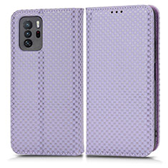 Leather Case Stands Flip Cover Holder C03X for Xiaomi Poco X3 GT 5G Purple