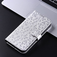 Leather Case Stands Flip Cover Holder C03X for Xiaomi Poco X5 Pro 5G Silver
