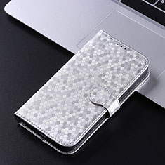 Leather Case Stands Flip Cover Holder C03X for Xiaomi Redmi 11A 4G Silver