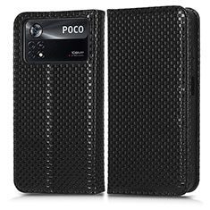 Leather Case Stands Flip Cover Holder C03X for Xiaomi Redmi Note 11E Pro 5G Black