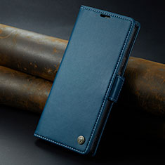 Leather Case Stands Flip Cover Holder C04S for Google Pixel 8a 5G Blue