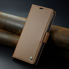 Leather Case Stands Flip Cover Holder C04S for Huawei Mate 60 Pro+ Plus Brown