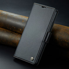 Leather Case Stands Flip Cover Holder C04S for Xiaomi Redmi Note 12R 5G Black