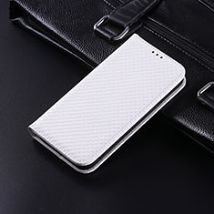 Leather Case Stands Flip Cover Holder C04X for Xiaomi Redmi Note 10 5G White