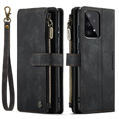 Leather Case Stands Flip Cover Holder C05S for Samsung Galaxy A53 5G Black