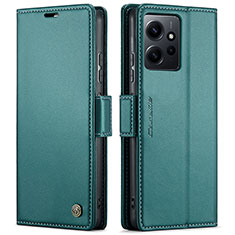 Leather Case Stands Flip Cover Holder C05S for Xiaomi Redmi Note 12 4G Green