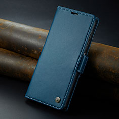 Leather Case Stands Flip Cover Holder C06S for Xiaomi Redmi Note 12 4G Blue