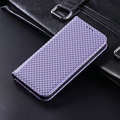 Leather Case Stands Flip Cover Holder C06X for Google Pixel 6 5G Purple