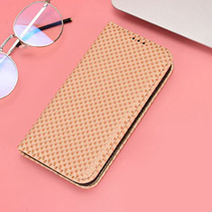 Leather Case Stands Flip Cover Holder C06X for Huawei Honor X7 Gold