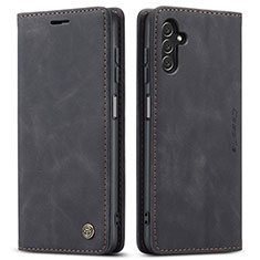 Leather Case Stands Flip Cover Holder C10S for Samsung Galaxy A13 5G Black