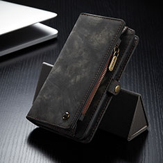 Leather Case Stands Flip Cover Holder C11S for Samsung Galaxy S21 FE 5G Black