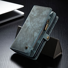 Leather Case Stands Flip Cover Holder C11S for Samsung Galaxy S21 FE 5G Blue