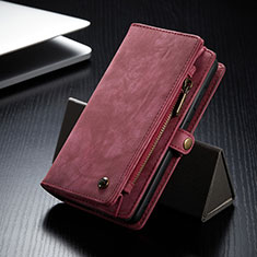 Leather Case Stands Flip Cover Holder C11S for Samsung Galaxy S23 5G Red