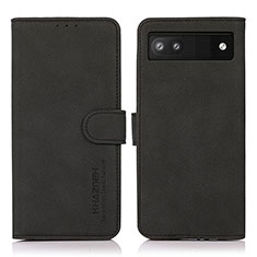 Leather Case Stands Flip Cover Holder D01Y for Google Pixel 7a 5G Black