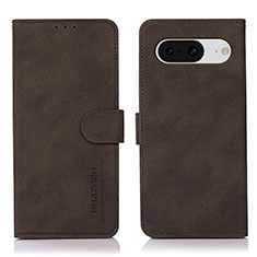 Leather Case Stands Flip Cover Holder D01Y for Google Pixel 8 5G Brown