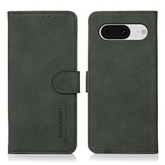 Leather Case Stands Flip Cover Holder D01Y for Google Pixel 8 5G Green