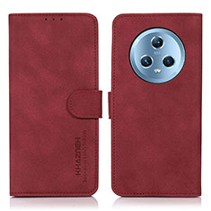 Leather Case Stands Flip Cover Holder D01Y for Huawei Honor Magic5 5G Red