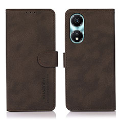 Leather Case Stands Flip Cover Holder D01Y for Huawei Honor X5 Plus Brown