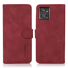 Leather Case Stands Flip Cover Holder D01Y for Motorola ThinkPhone 5G Red